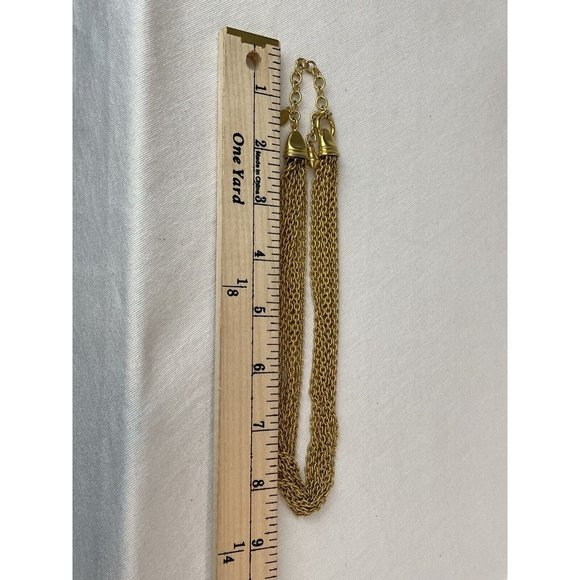 Vintage Gold Tone Carolee Necklace Talbots Multi-strand Adjustable - Picture 6 of 6